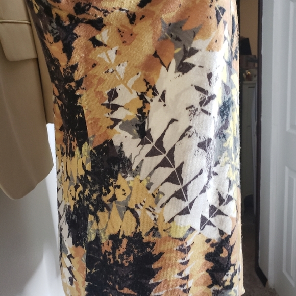 Worth Cardigan Multi Color Luxury Wool Winter Leaf Pattern Gold Spring Fall Chic - Picture 8 of 12